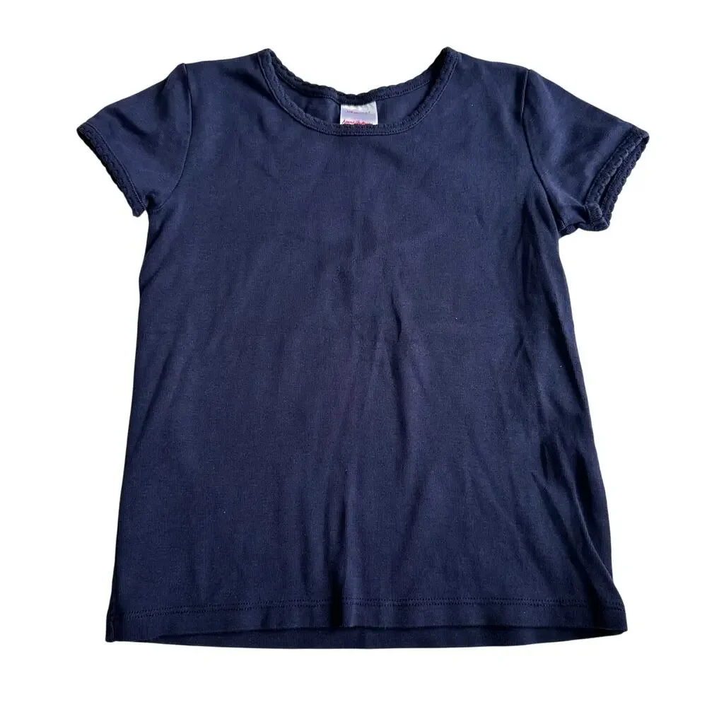 Hanna Andersson Blue Pointelle T-Shirt - Size 120